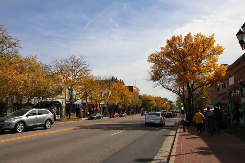 old colorado city in the fall