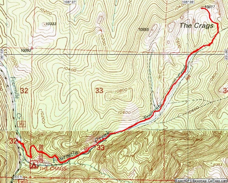 Crags Trail Map