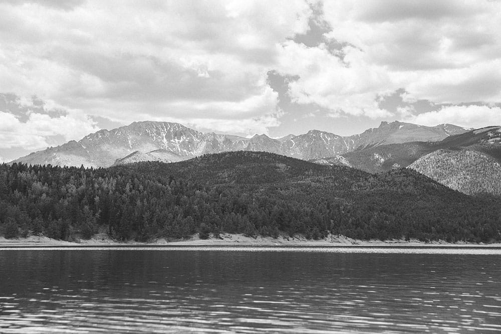 Historic Photo of Pikes Peak from the Catamount Reservoirs