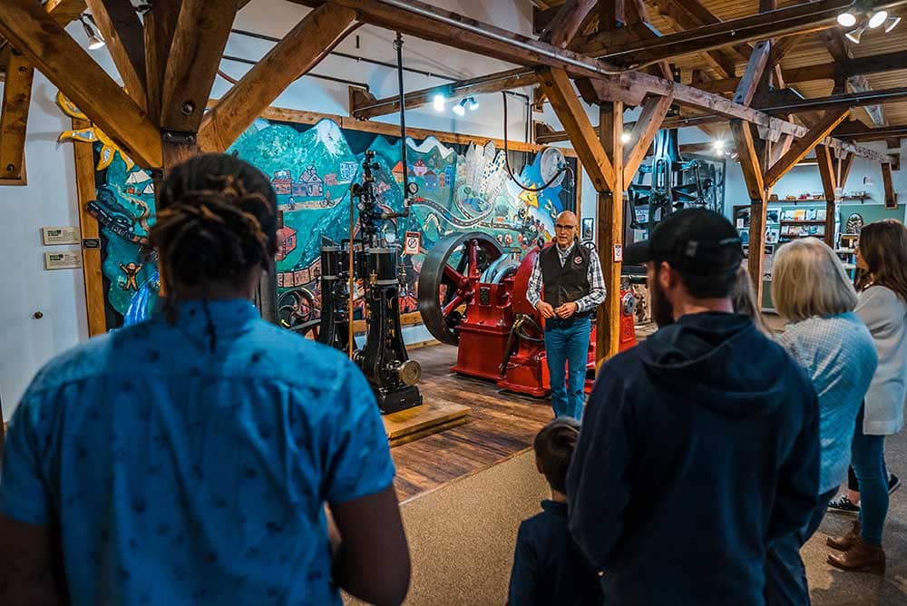 People on tour at the Western Museum of Mining and Industry