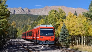 Pikes Peak Cog Railway in the Fall