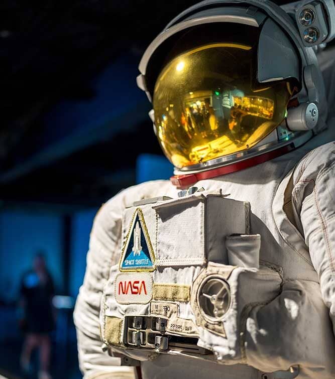 astronaut closeup at the Space Foundation Discovery Center