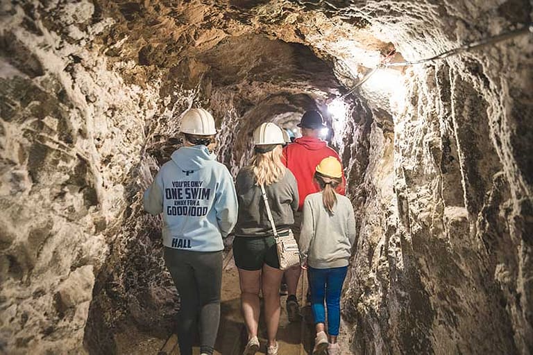 Group touring Mollie Kathleen Gold Mine