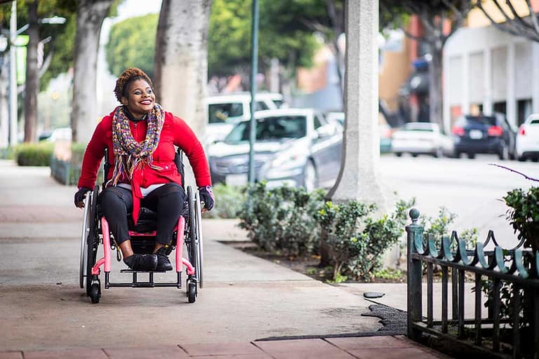 woman in wheelchair