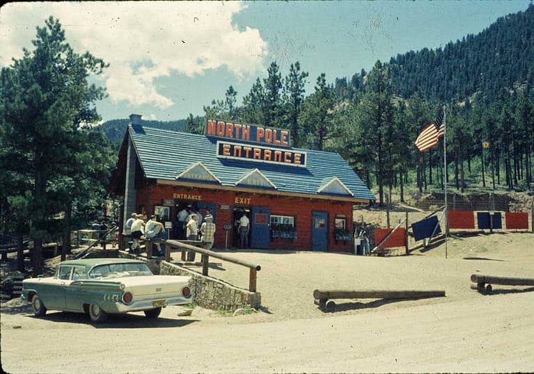 North Pole - Santa's Workshop entrance in the 1950's