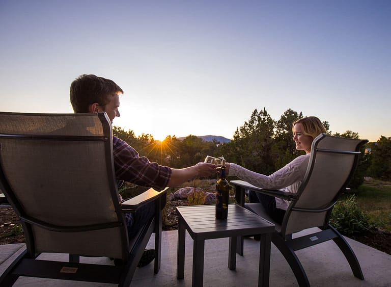 Couple at Sunset at Royal Gorge Cabins