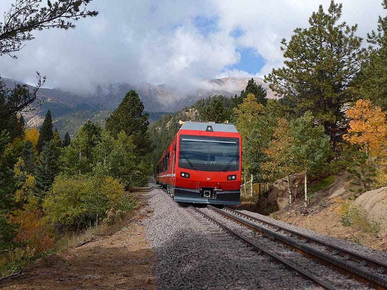 Pikes Peak Cog Railway in the forest