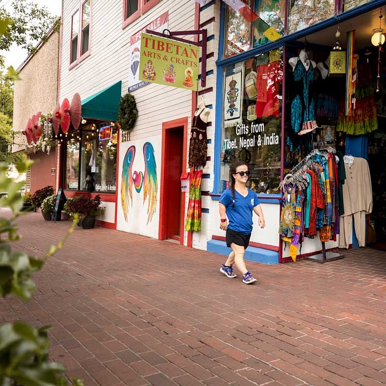 old colorado city sophia walking down street