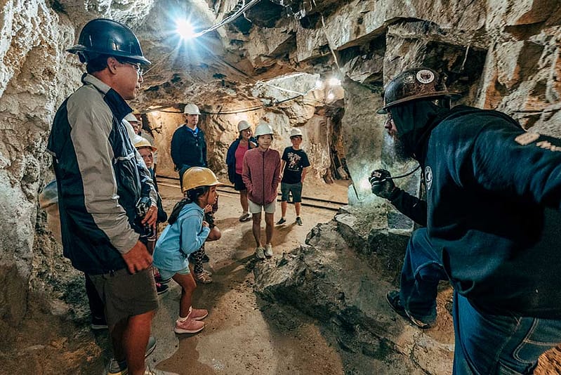 Group touring Mollie Kathleen Gold Mine