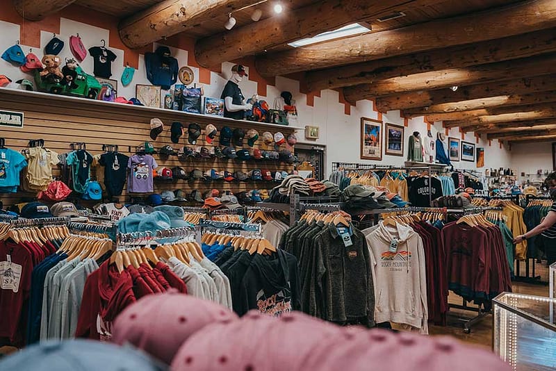 Clothing section at the Garden of the Gods Trading Post