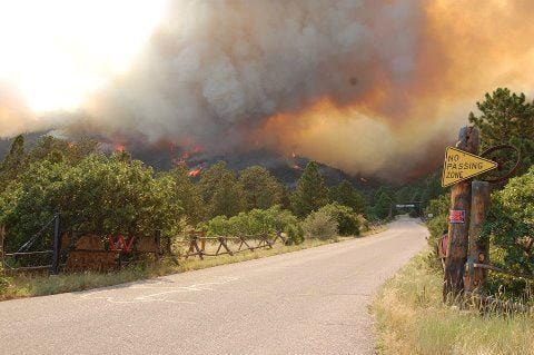 Flying w ranch fire