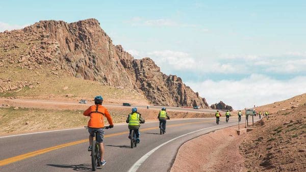 challenge unlimited pikes peak by bike going down the mountain