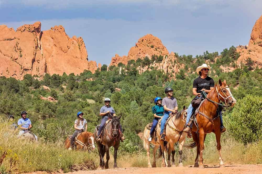 horses in garden of the gods