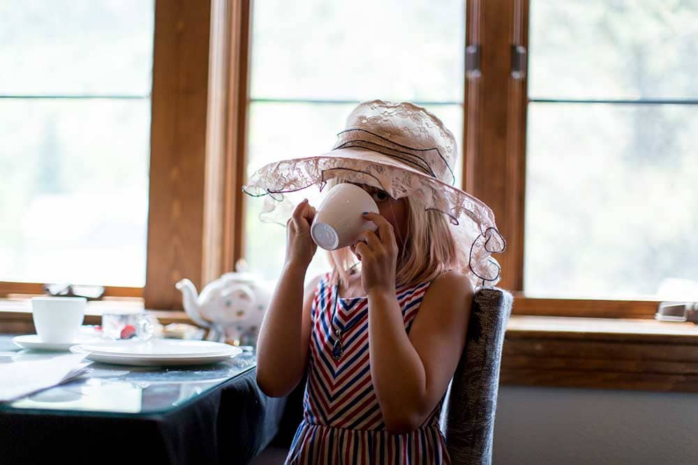 Kid at Miramont Castle High Tea