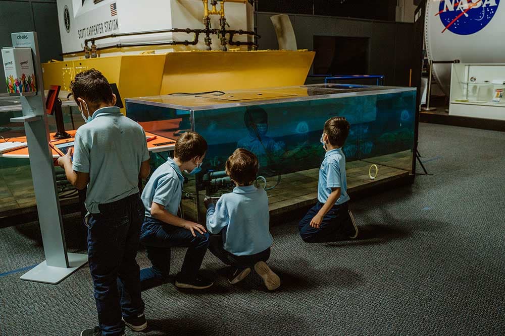 Kids at Space Foundation Discovery Center spring break camp