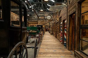 A look down the Ghost Town Museum board walk.