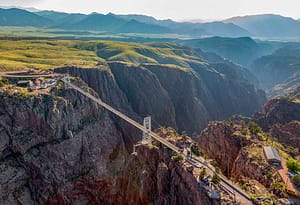 Vista aérea del puente de Royal Gorge