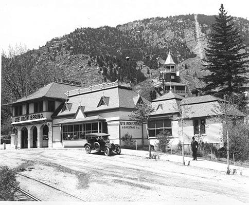 Historic photo of the Iron Springs Chateau.