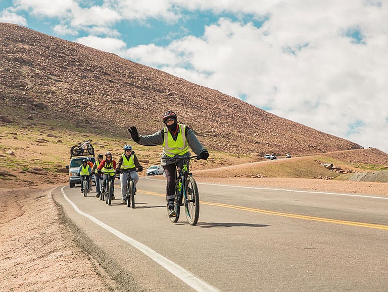 challenge unlimited pikes peak by bike biker wave