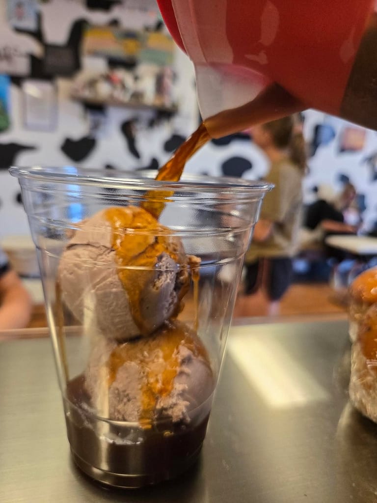 Drink with Ice Cream at the Caffeinated Cow