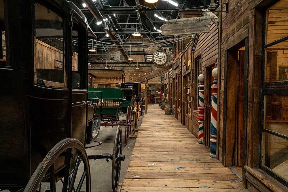 A look down the Ghost Town Museum board walk.