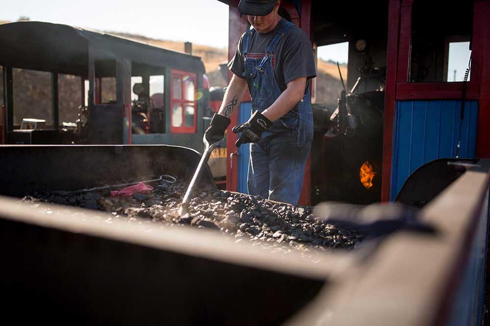 Conductor at the Cripple Creek and Victor Narrow Gauge Railroad.