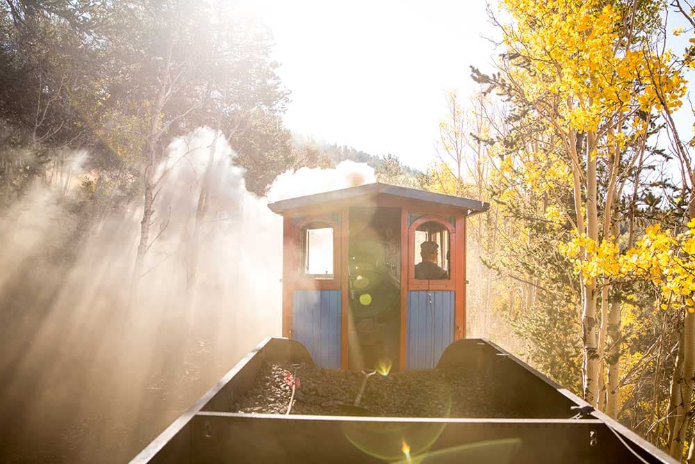 Cripple Creek and Victor Narrow Gauge Railroad in Fall.