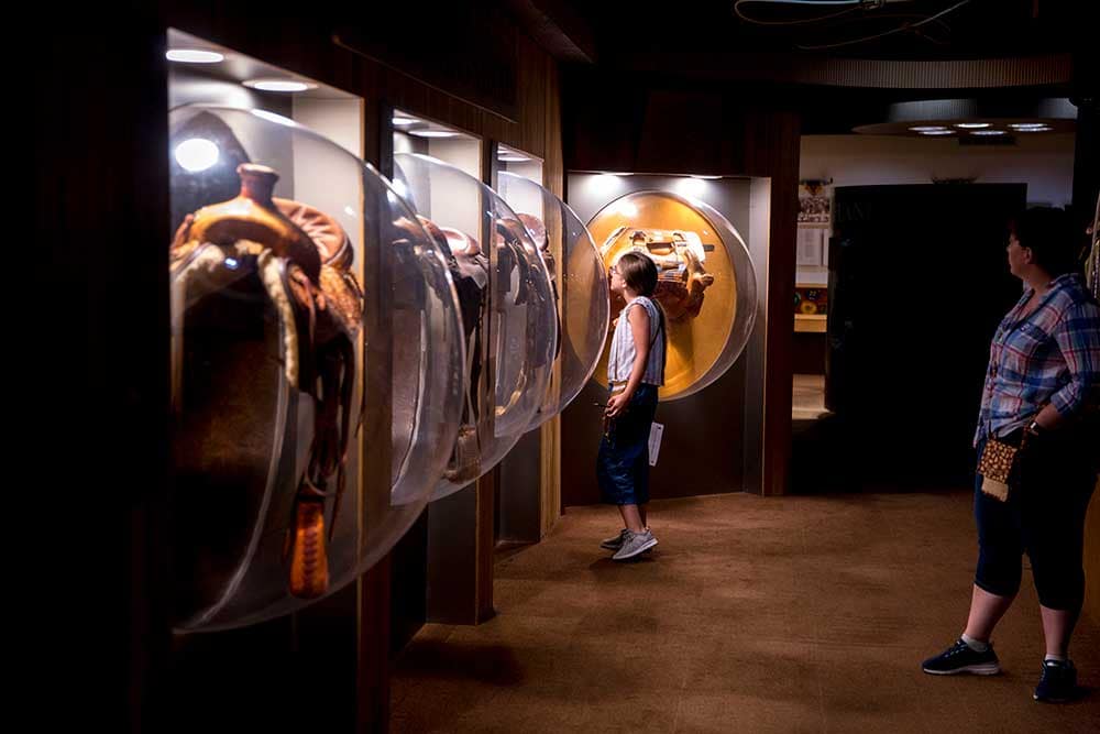 ProRodeo Hall of Fame saddle exhibit