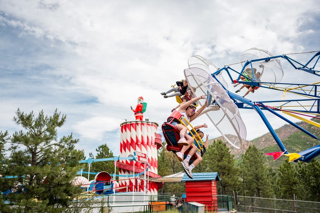 Spinning ride at the North Pole - Santa's Workshop