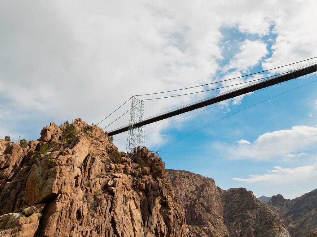 The Royal Gorge Bridge from below