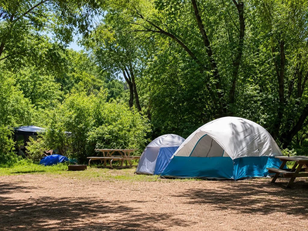 Tents at the Lone Duck Campground