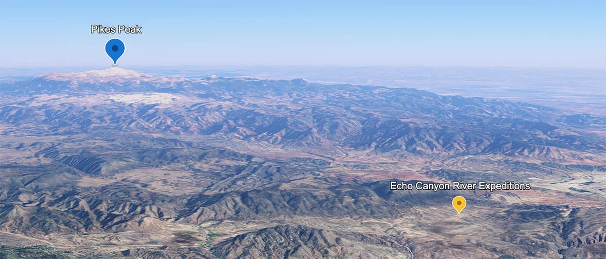 Echo Canyon River Expeditions Google Earth map