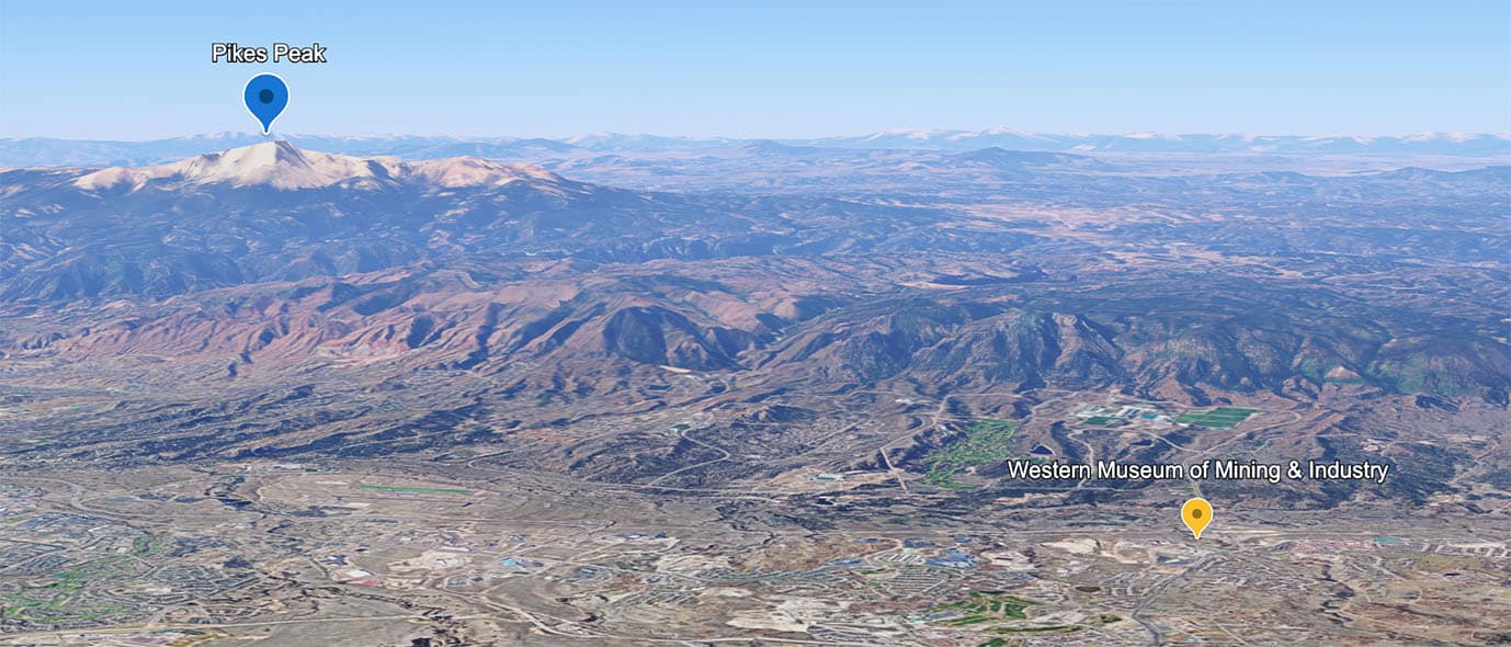 Western Museum of Mining and Industry Google Earth map.