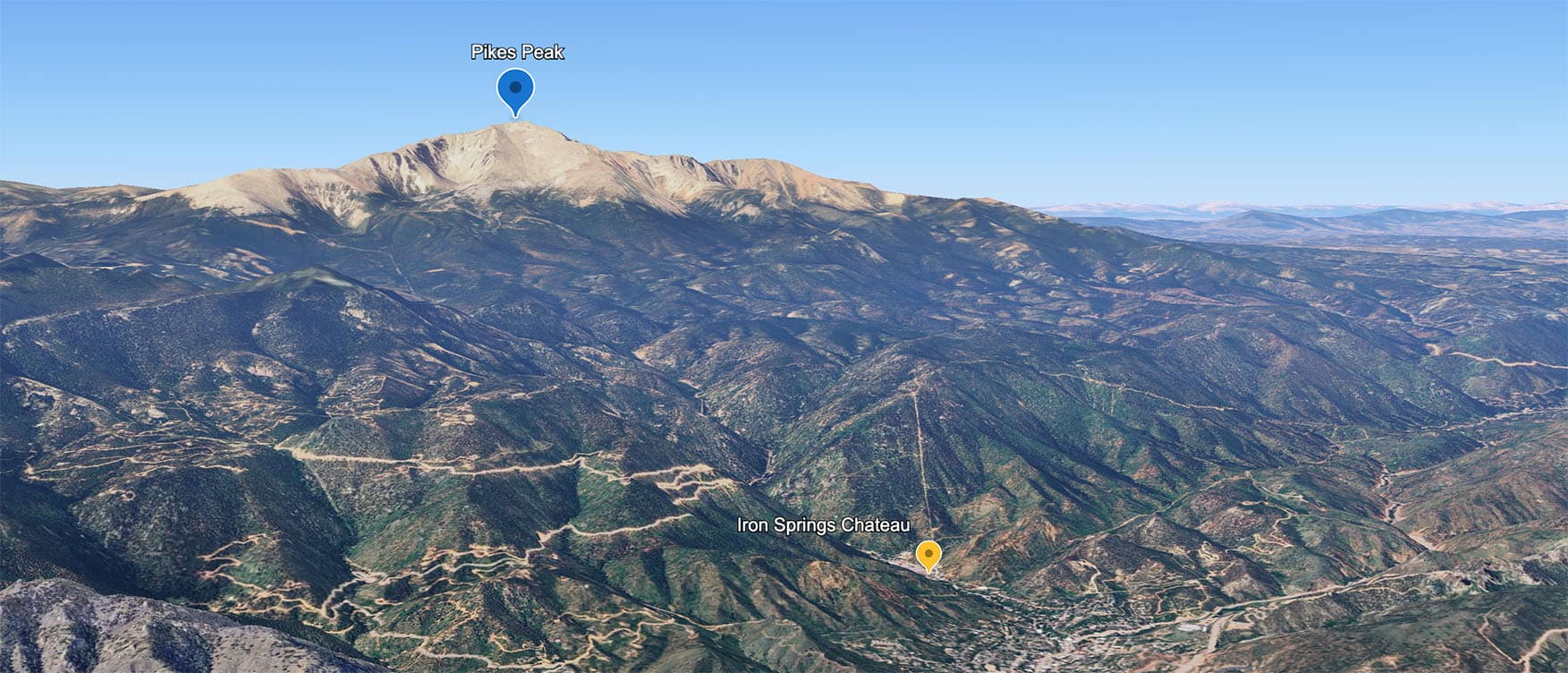 Iron Springs Melodrama and Dinner Theater Google Earth map.