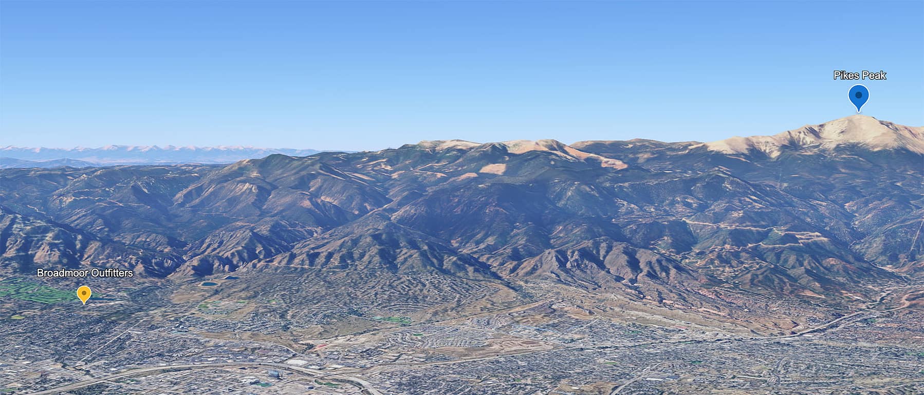 Broadmoor outfitters Google Earth Map