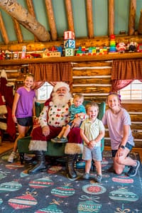 Family photo with Santa at the North Pole - Santa's Workshop