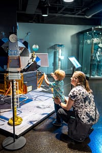 Mother and son at the Space Foundation Discovery Center