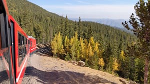 Fall views from Pikes Peak Cog Railway window