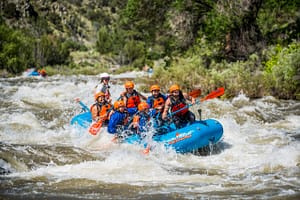 Group rafting on the Arkansas River with Echo Canyon River Expeditions