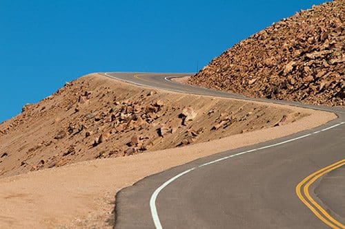 Road up Pikes Peak
