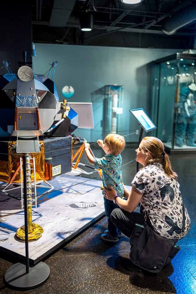 Mother and son at the Space Foundation Discovery Center