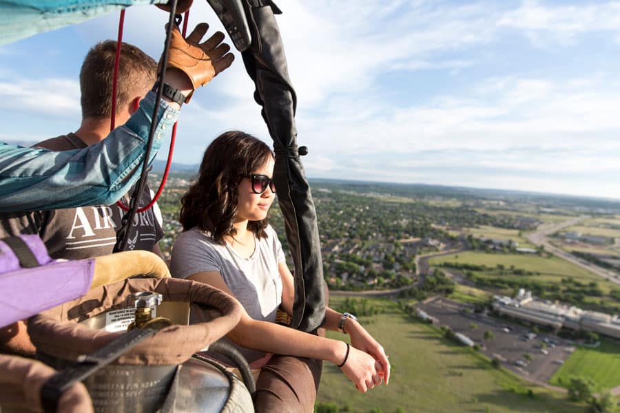 adventures out west hot air balloon from above
